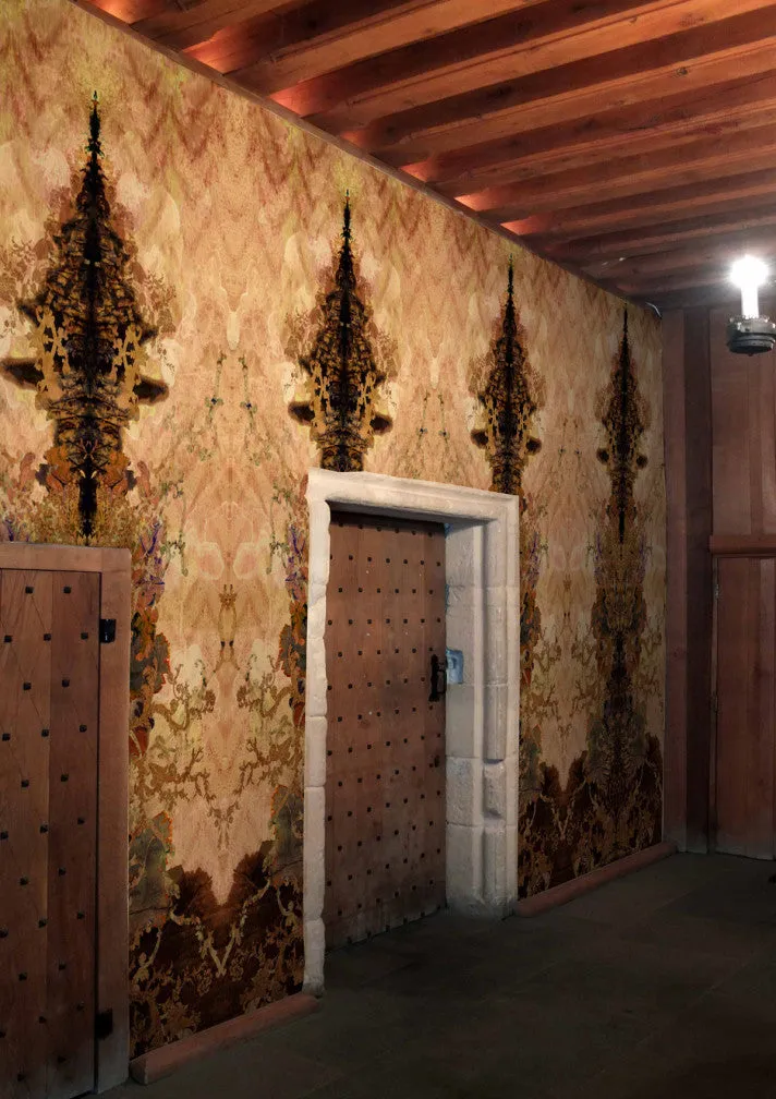 paper damask superwide wallpaper panel