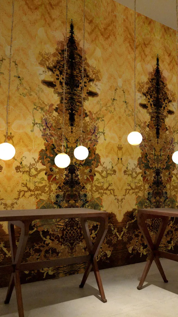 paper damask superwide wallpaper panel