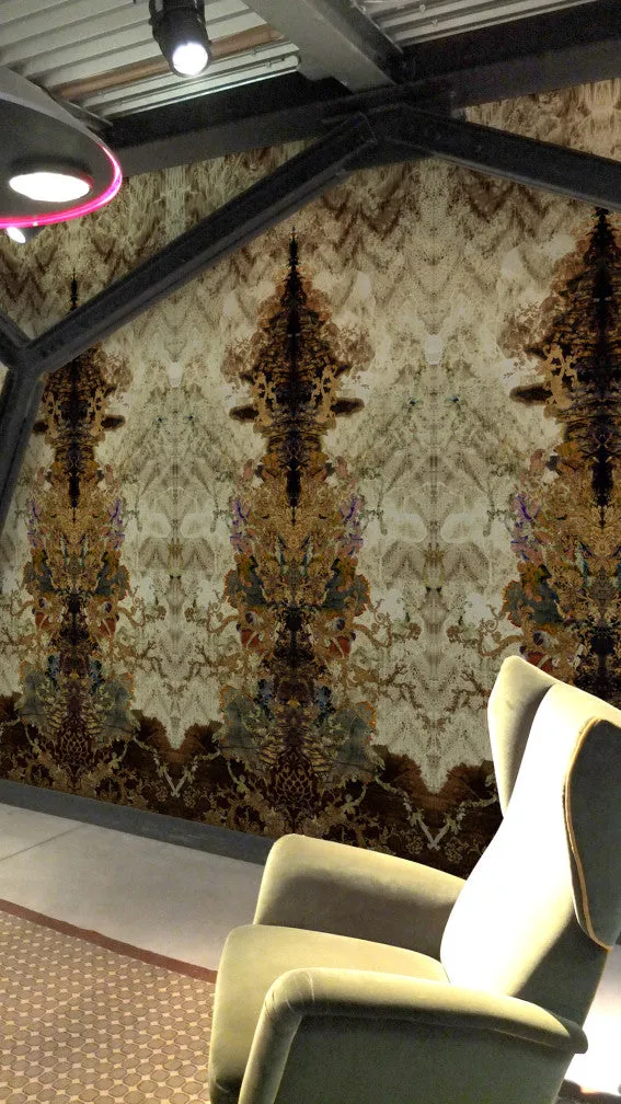 paper damask superwide wallpaper panel