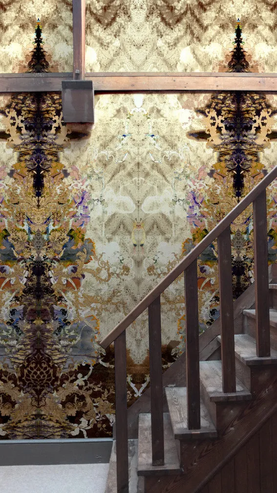 paper damask superwide wallpaper panel