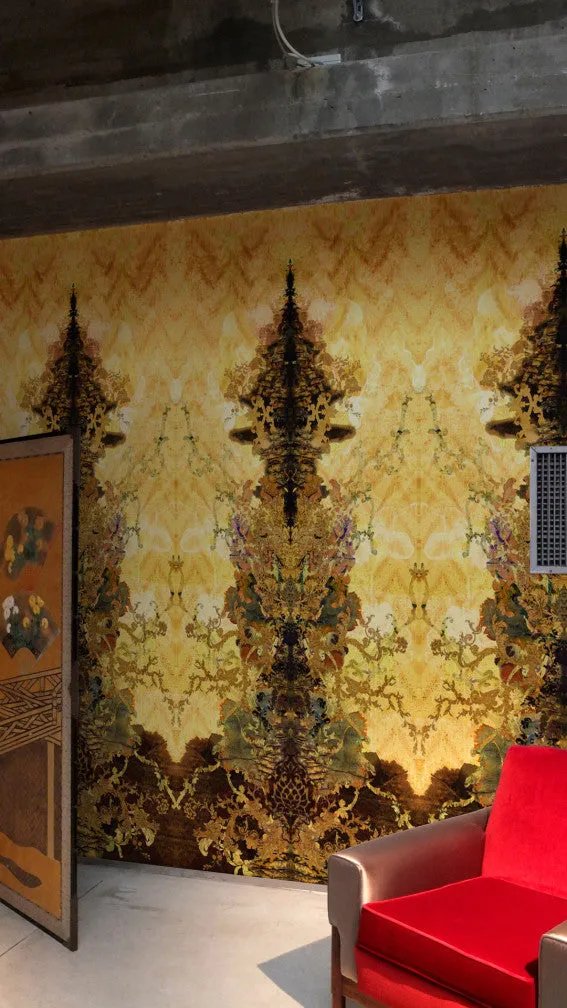 paper damask superwide wallpaper panel