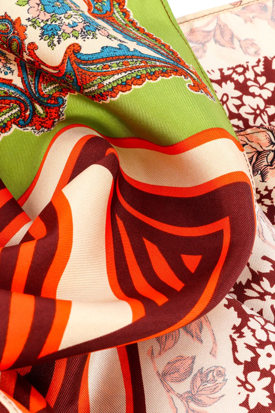 Patchwork Silk Halter Scarf Top