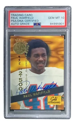Paul Warfield Signed 1994 Signature Rookies #HOF23 Trading Card PSA/DNA Gem MT