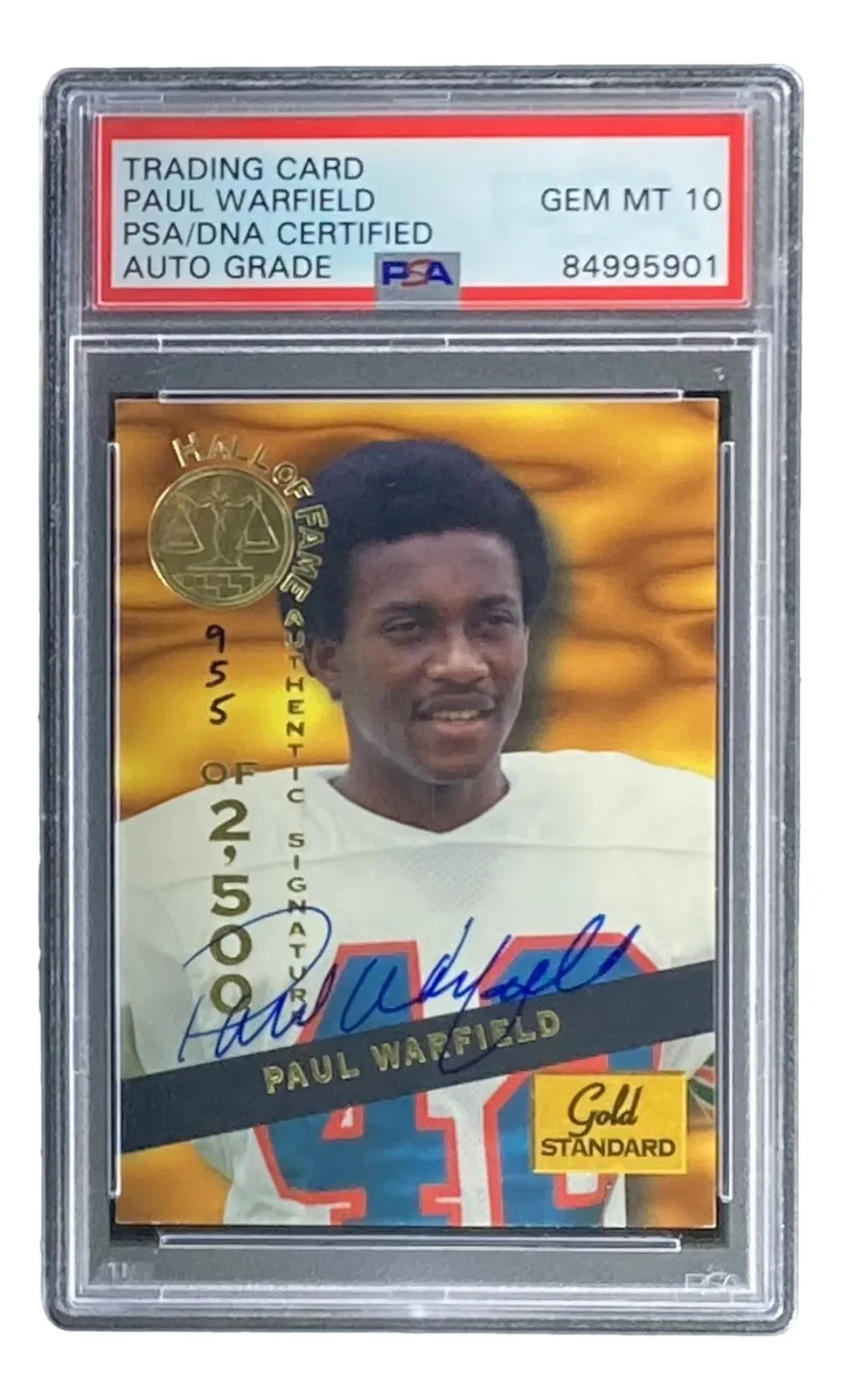 Paul Warfield Signed 1994 Signature Rookies #HOF23 Trading Card PSA/DNA Gem MT