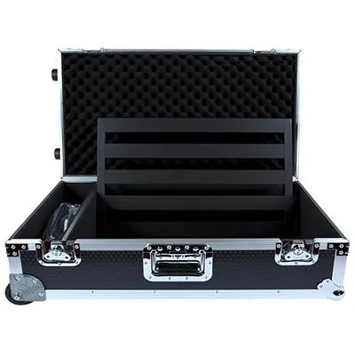 PEDALTRAIN Classic 3 Tour Case w/ Wheels - Black Honeycomb