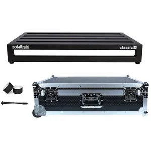 PEDALTRAIN Classic 3 Tour Case w/ Wheels - Black Honeycomb