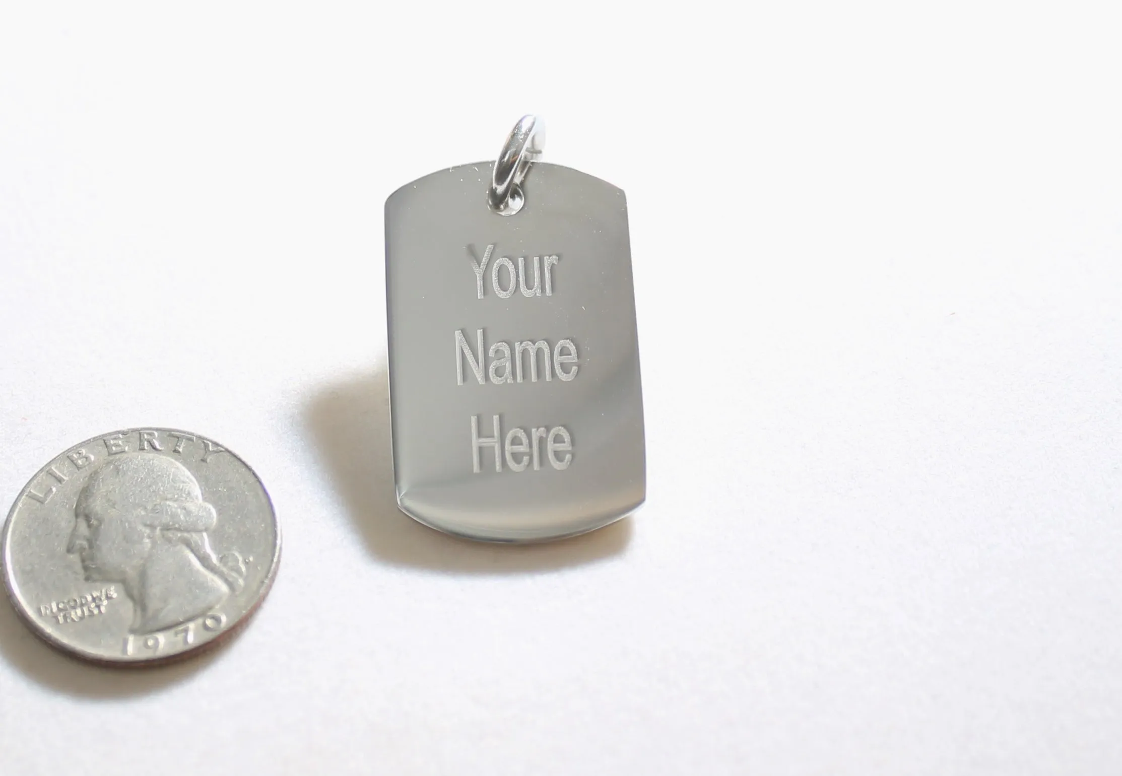 PHILADELPHIA EAGLES STAINLESS STEEL DOG TAG NECKLACE  3D BALL CHAIN