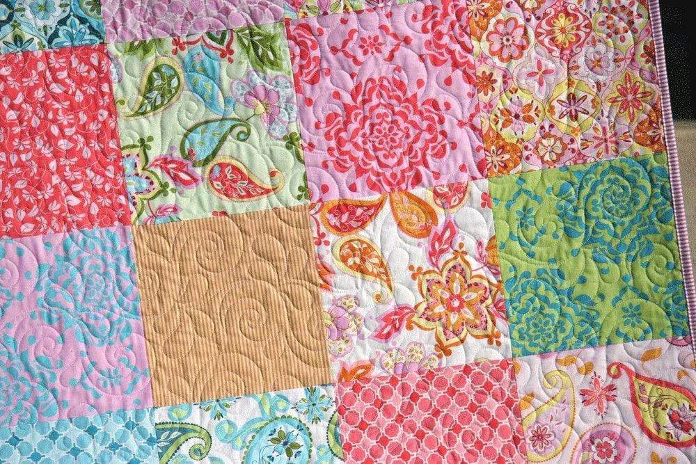 Pink Crib Quilt, Baby Custom Blanket, Floral Nursery Decor, Gifts for Baby, Paisley, Bedding for Baby, Patchwork, Christmas Gift, Kids Child