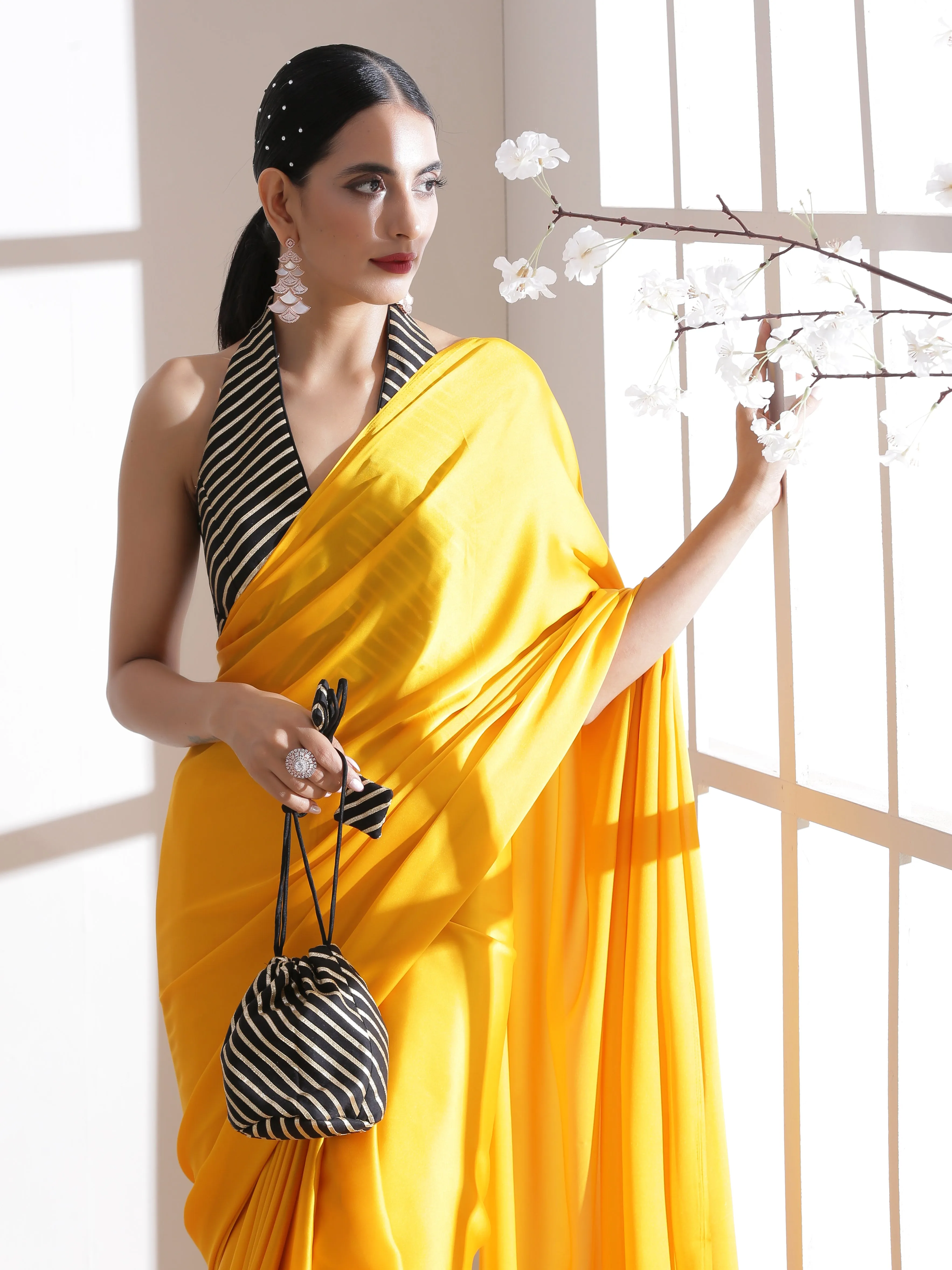 Potli - Black Casino Stripe Potli