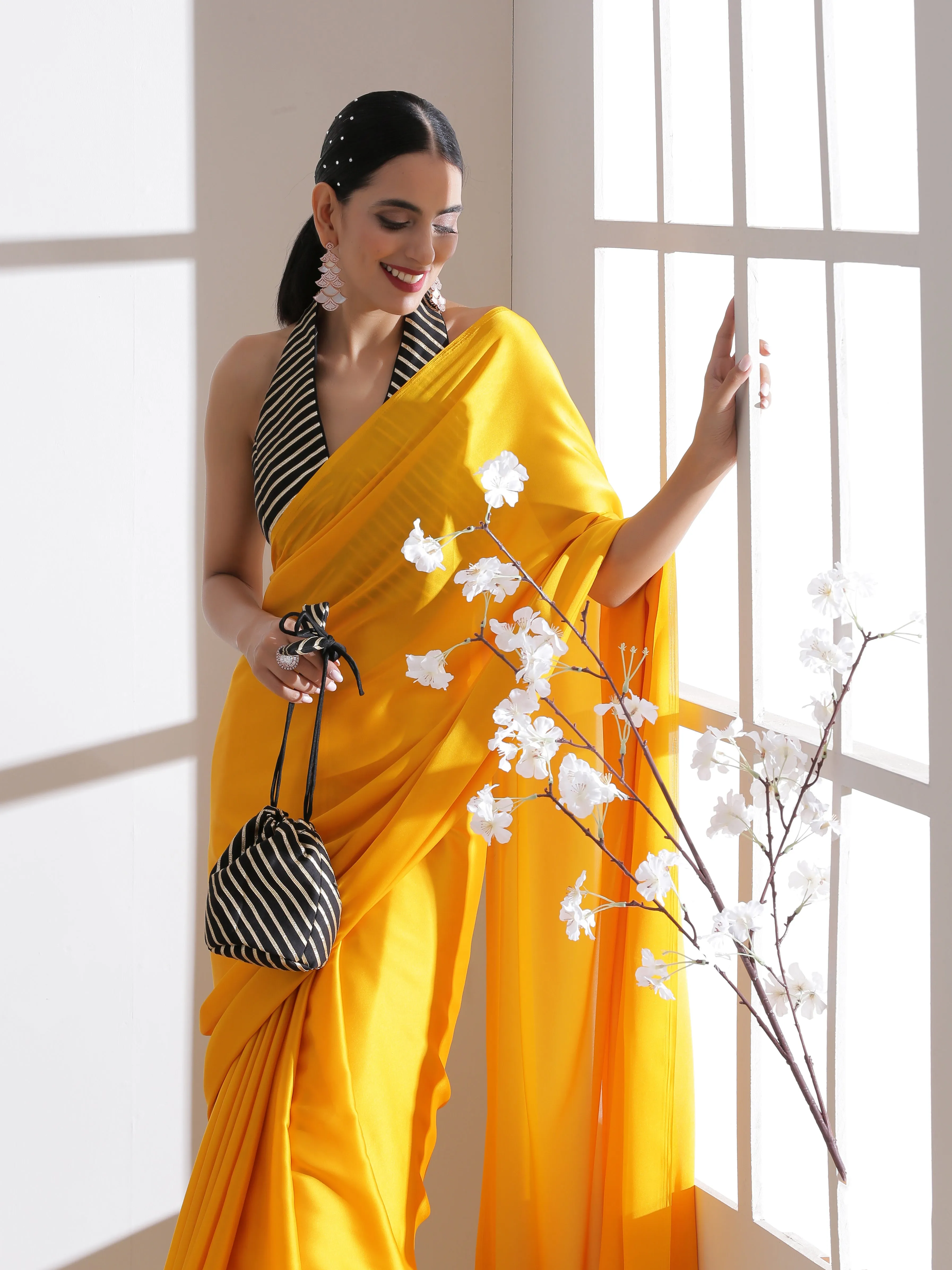 Potli - Black Casino Stripe Potli