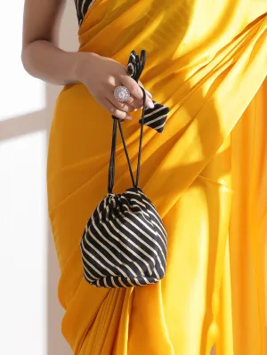 Potli - Black Casino Stripe Potli