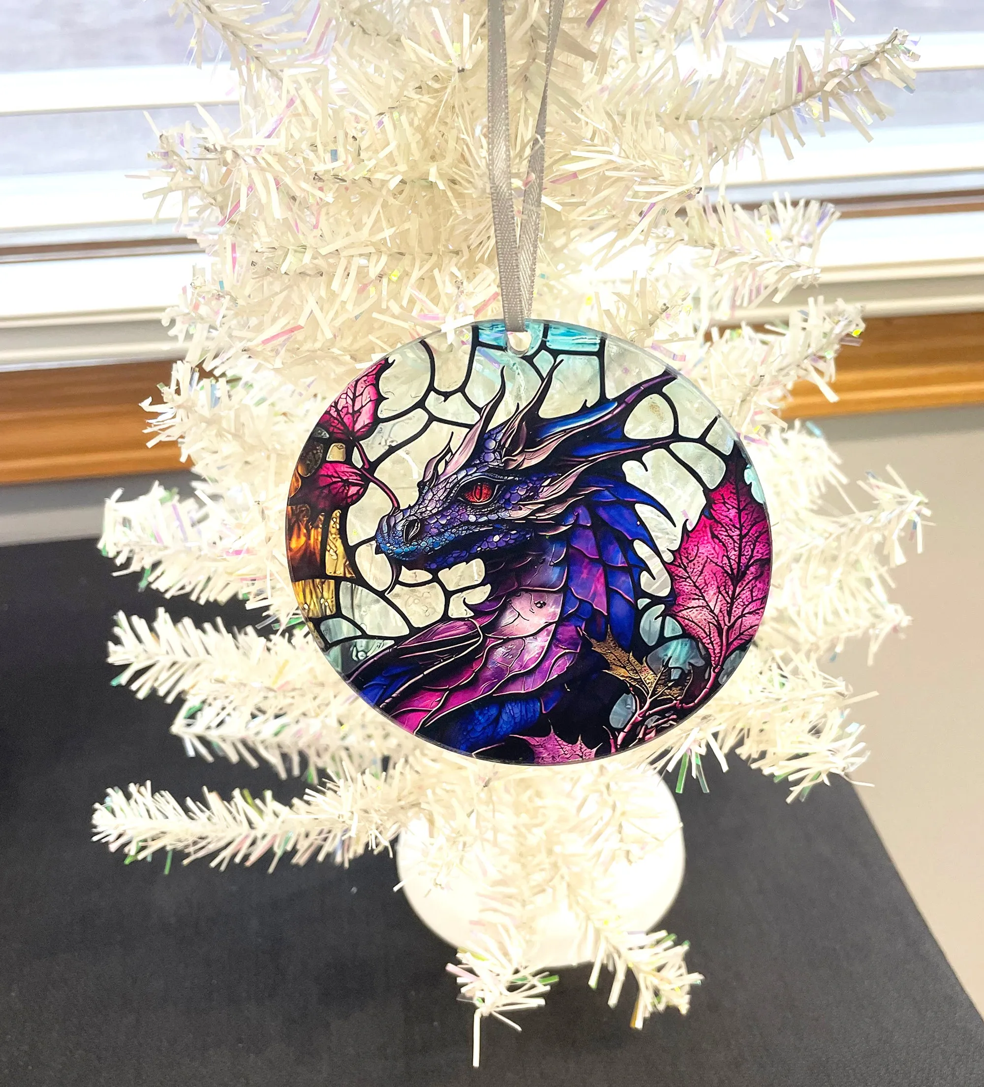 Purple Dragon, Acrylic Window Ornament #SC212