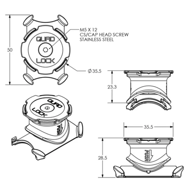 Quad Lock Bicycle - Handlebar/Stem Mount