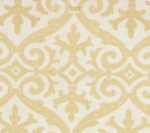 Quadrille Fabric: French Damask - Custom Light Beige on Tinted 100% Belgian Linen