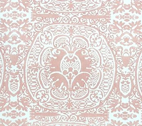 Quadrille Fabric: Veneto - Custom Pink on White 100% Linen