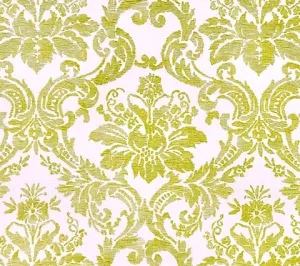 Quadrille Fabric: Victoria - Custom Green on Tinted 100% Linen