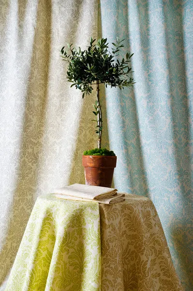 Quadrille Fabric: Victoria - Custom Rose on Tinted 100% Linen