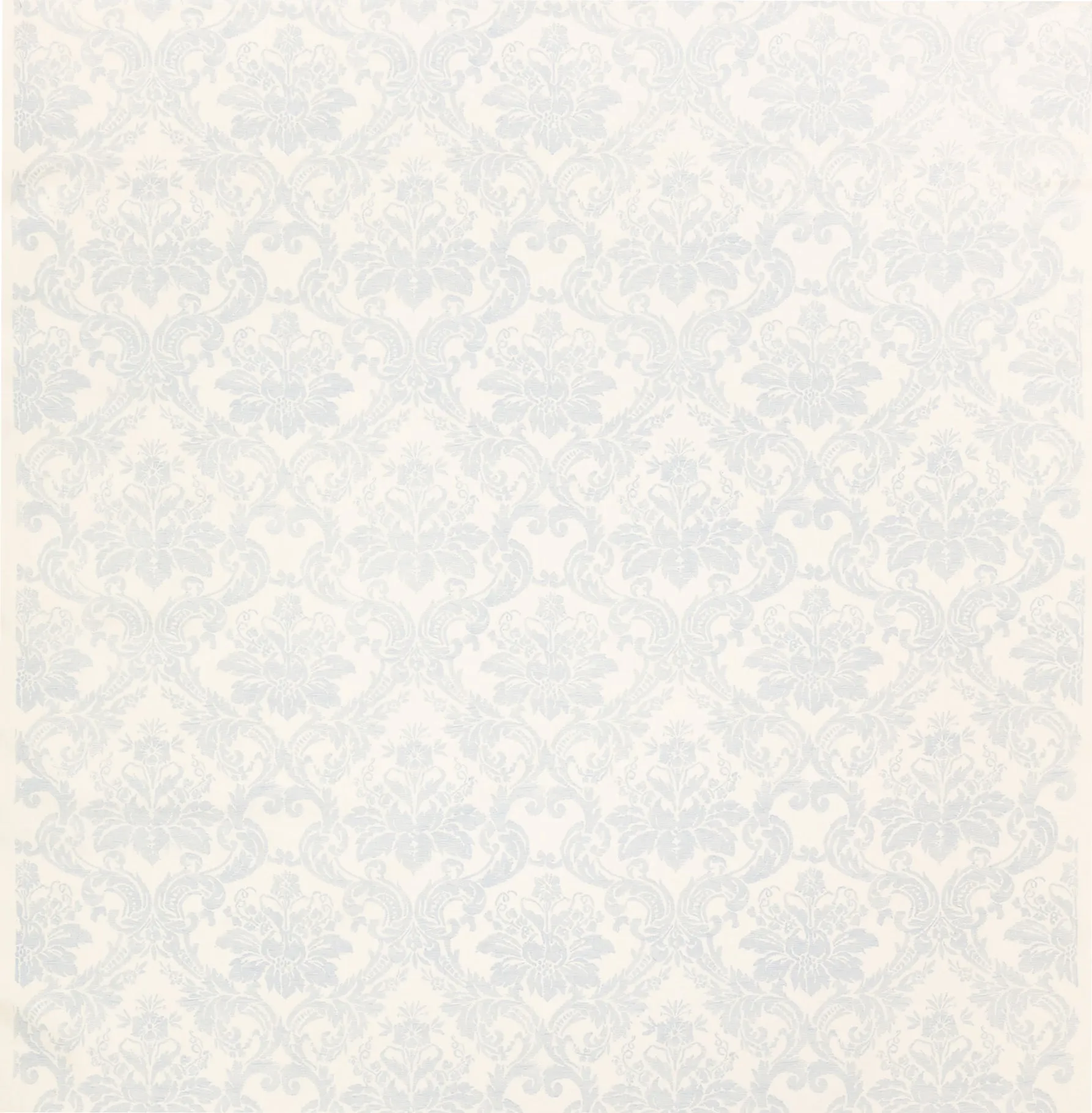 Quadrille Fabric: Victoria - Custom Soft Windsor Blue on Tinted 100% Linen
