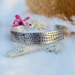 Reptile sterling silver cuff