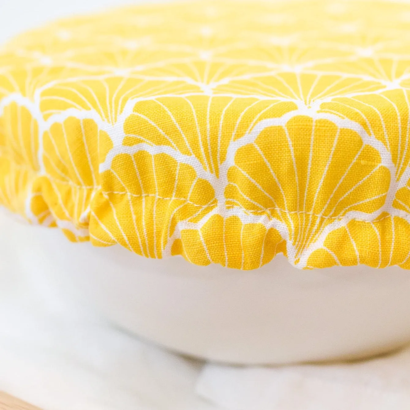 Reusable Dish Cover - Scalloped Linen