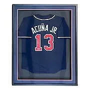 Ronald Acuna Jr Atlanta Signed Framed Navy Blue Baseball Jersey BAS ITP