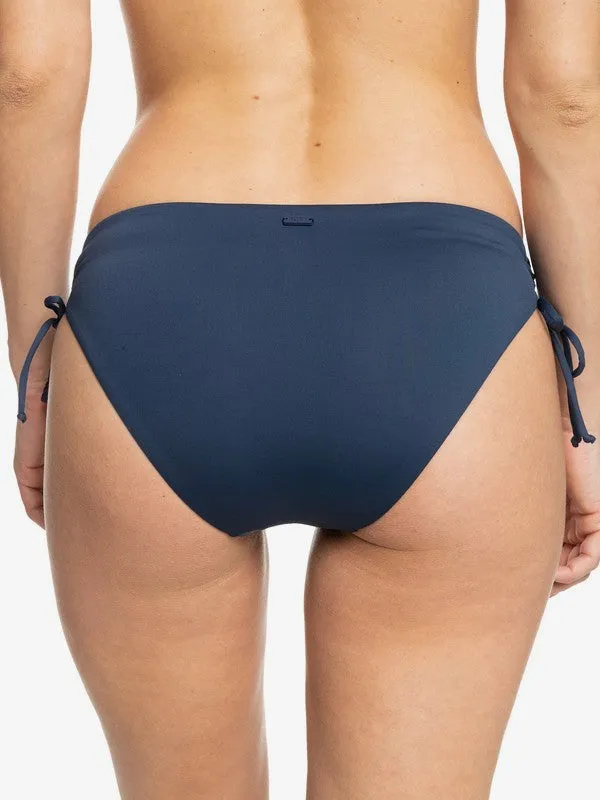 Roxy Womens Solid Beach Classics Hipster Lace Up Bikini Bottoms