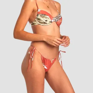 RVCA Tossed Slide Tie Reversible Bikini Bottoms Multi - Womens