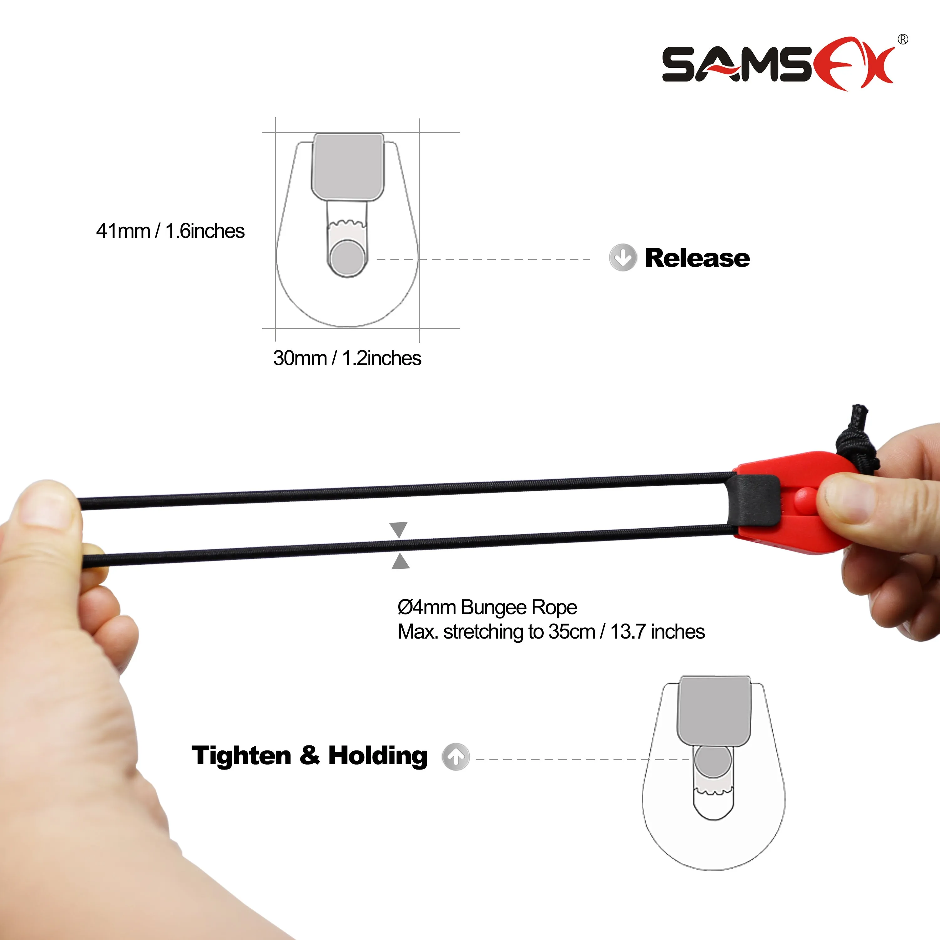 SAMSFX Fishing Quick Rod Ties Bungee Rope Cord
