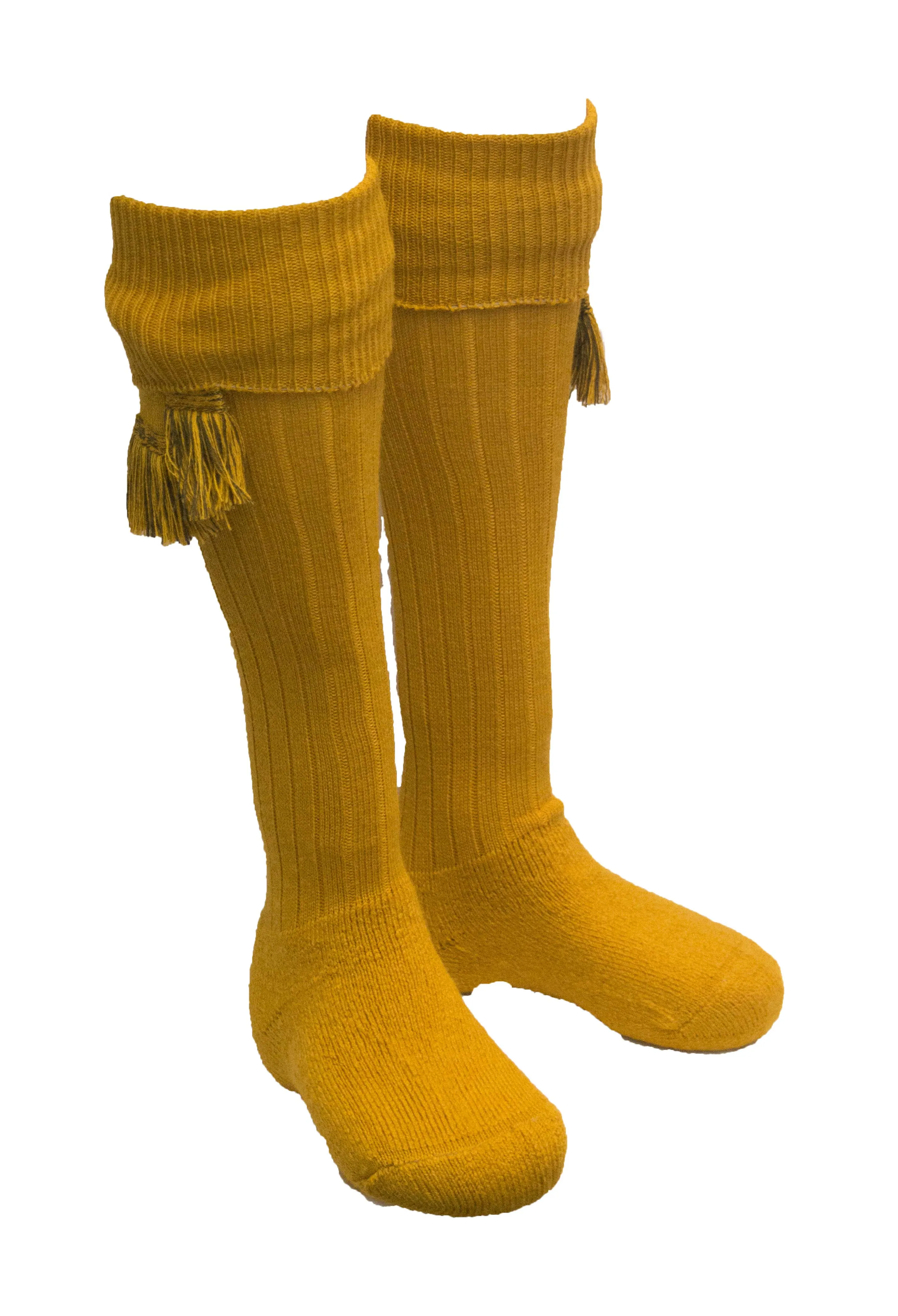 Scarba Knee High Golf Socks made from Merino Wool with removable Garter Ties
