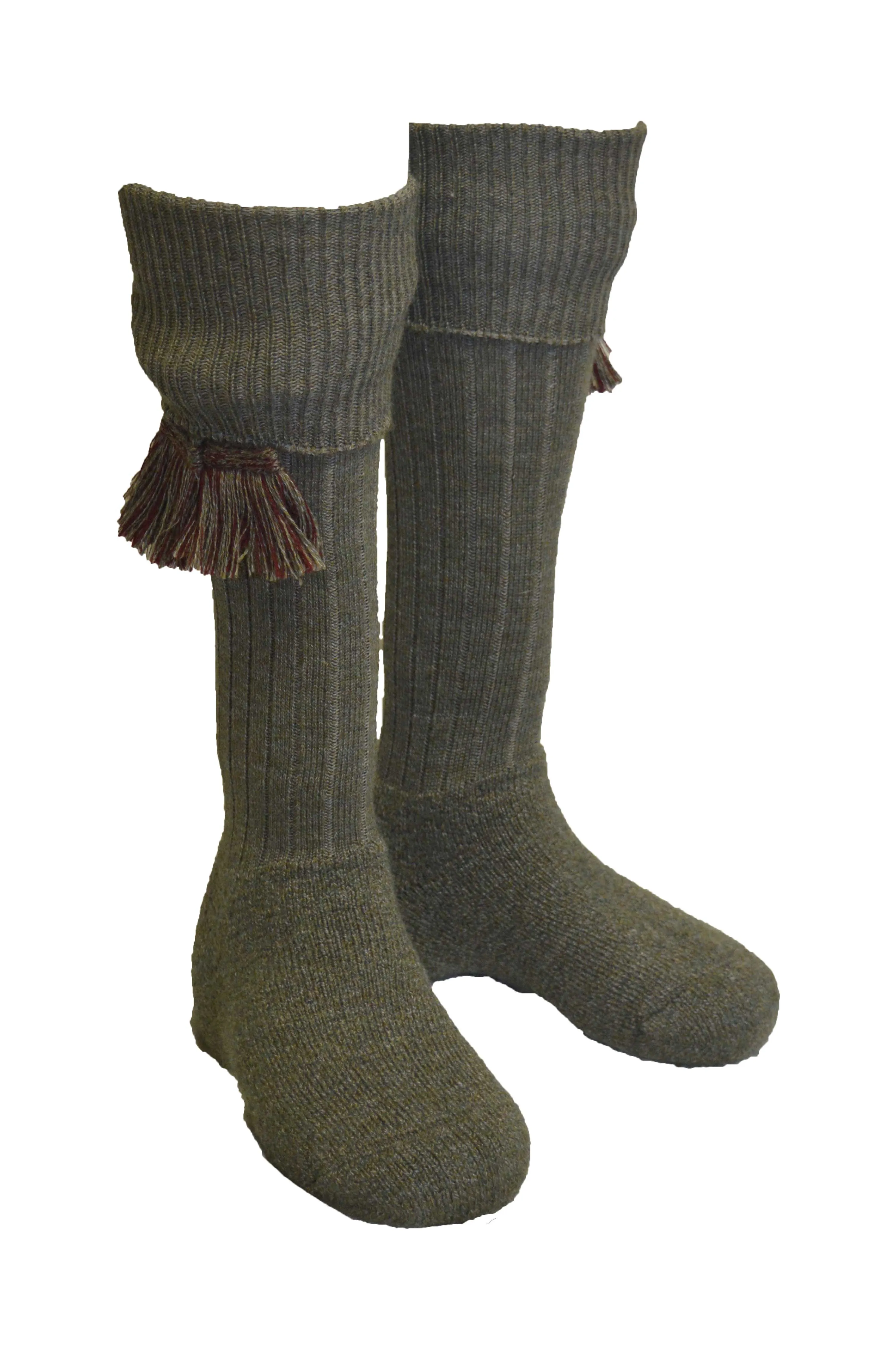 Scarba Knee High Golf Socks made from Merino Wool with removable Garter Ties