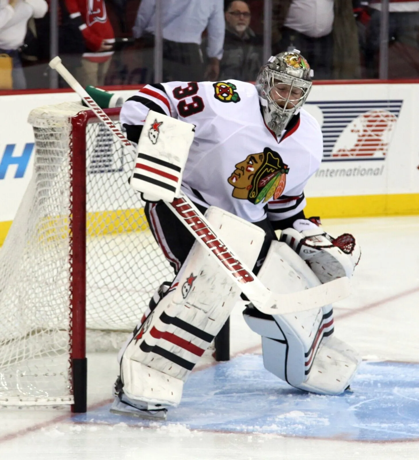 Scott Darling Signed Chicago Blackhawks Logo Puck (Schwartz) 2015 Stny Cup Champ