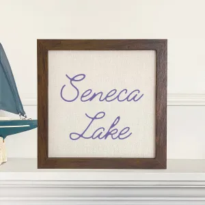 Script Lake Custom - Framed Sign