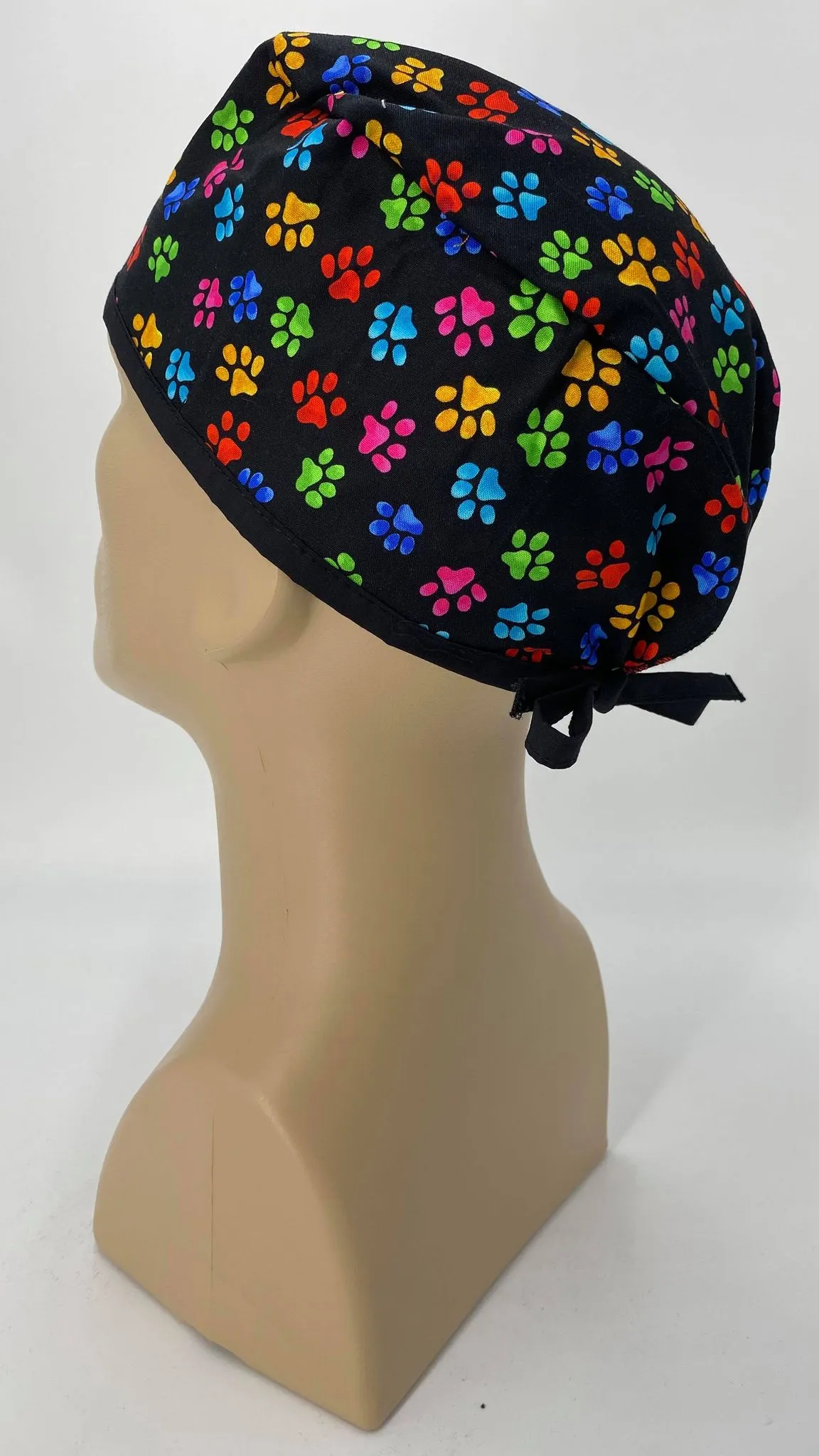 Scrub Cap Medical Surgeon Head Cover Surgical Hat Nurse Nursing Operating Room, Paw Print Paws