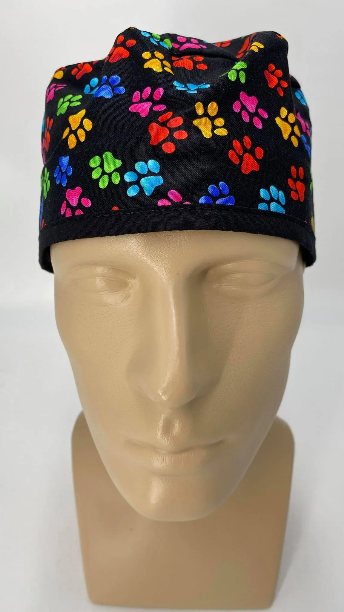 Scrub Cap Medical Surgeon Head Cover Surgical Hat Nurse Nursing Operating Room, Paw Print Paws