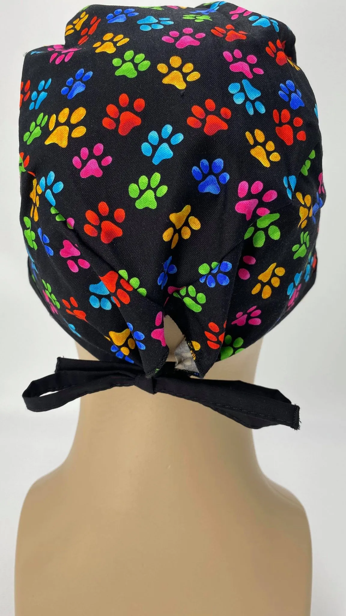 Scrub Cap Medical Surgeon Head Cover Surgical Hat Nurse Nursing Operating Room, Paw Print Paws