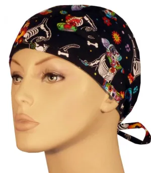 Scrub Cap Medical Surgeon Head Cover Surgical Hat Nurse Nursing Operating Room, X-Ray Dog Bones
