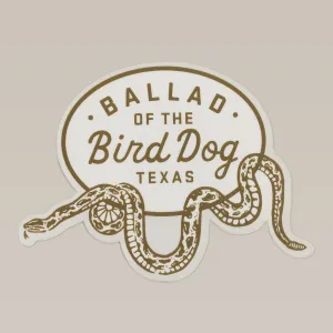 Shop Sticker | Rattlesnake Oval Wrap | Ballad of the Bird Dog