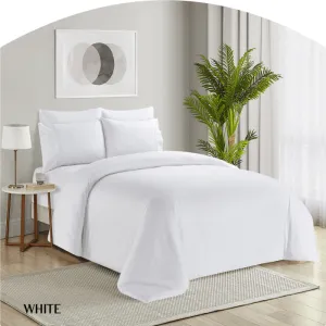 Simon Baker Organic Bamboo Cotton White Duvet Cover Set