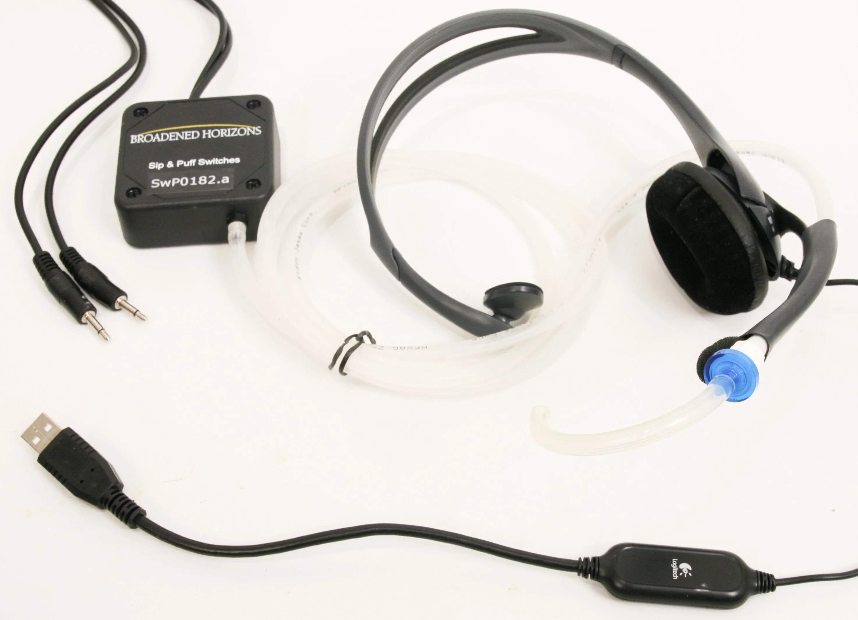 Sip-n-Puff Switches on Headset or Flexarm