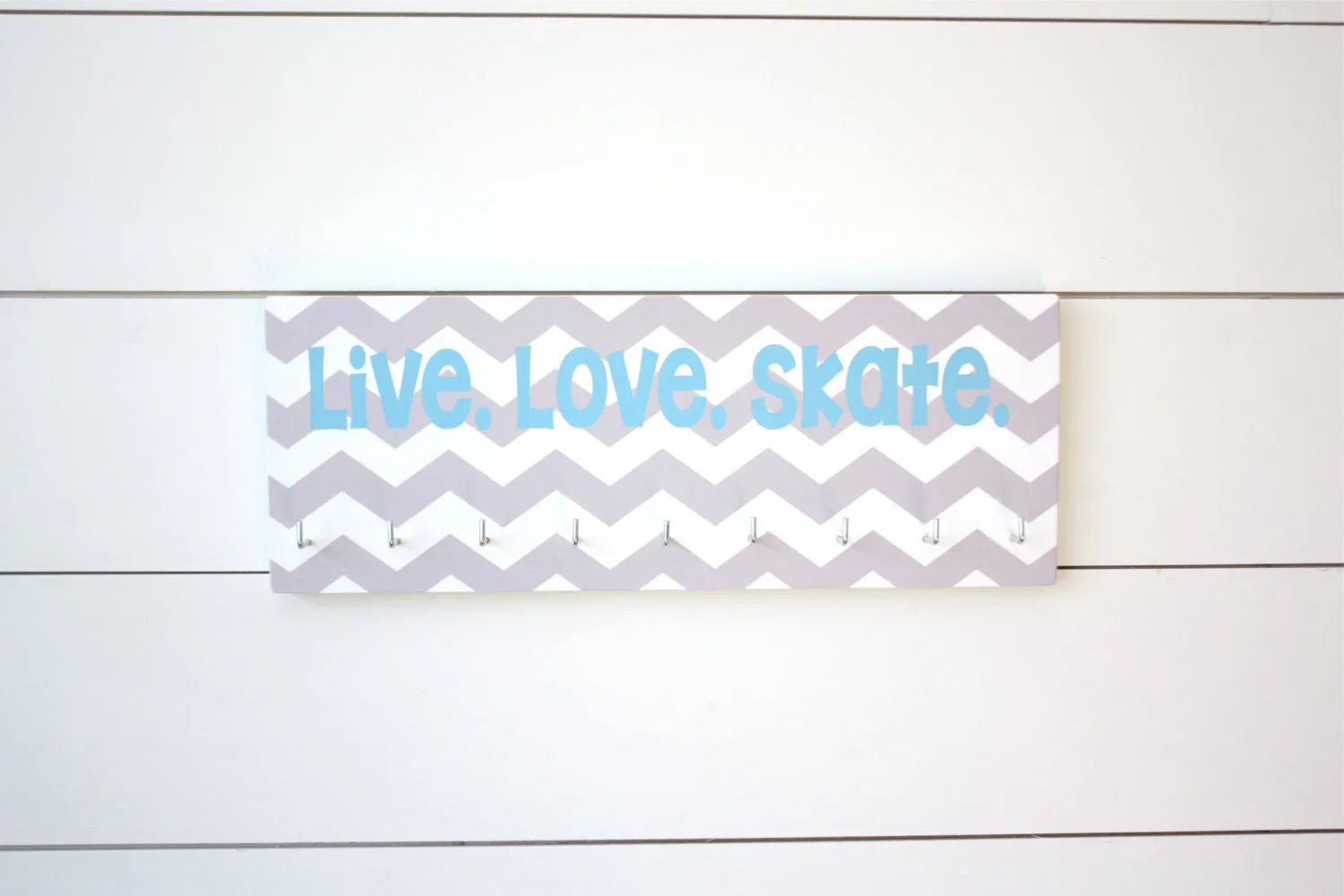 Skating Medal Holder - Live. Love. Skate. - Chevron - Medium