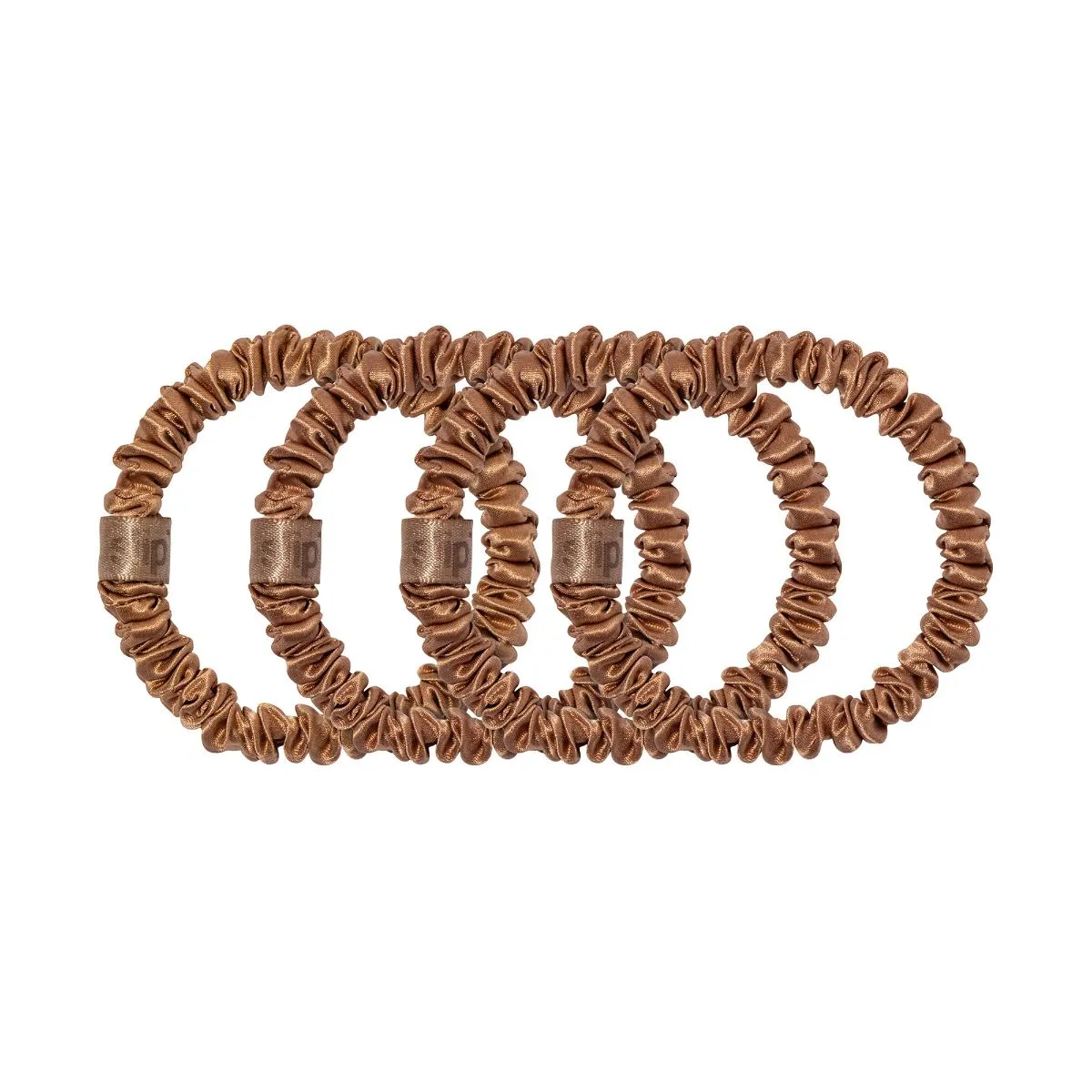 Slip Silk Back to Basics Skinny Scrunchies Copper x 4