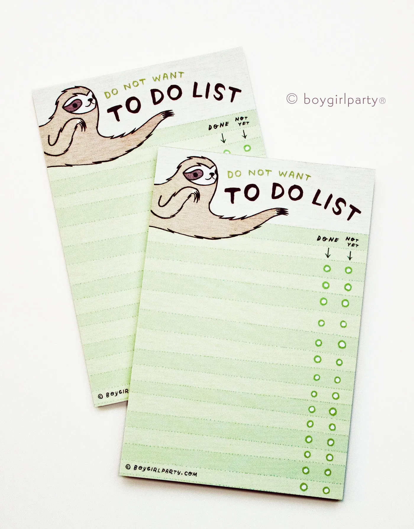 Sloth To Do List Notepad - Do Not Want To Do List - Funny Sloth Gifts by boygirlparty