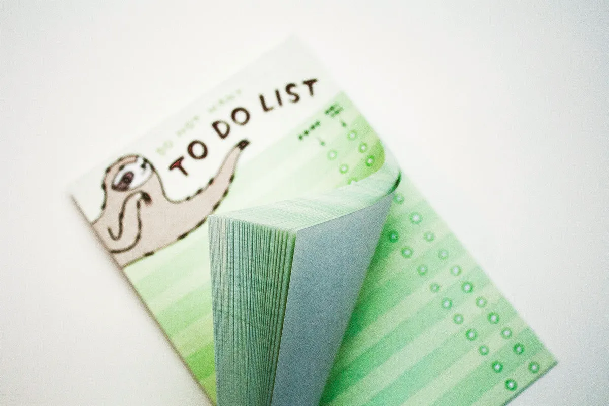 Sloth To Do List Notepad - Do Not Want To Do List - Funny Sloth Gifts by boygirlparty