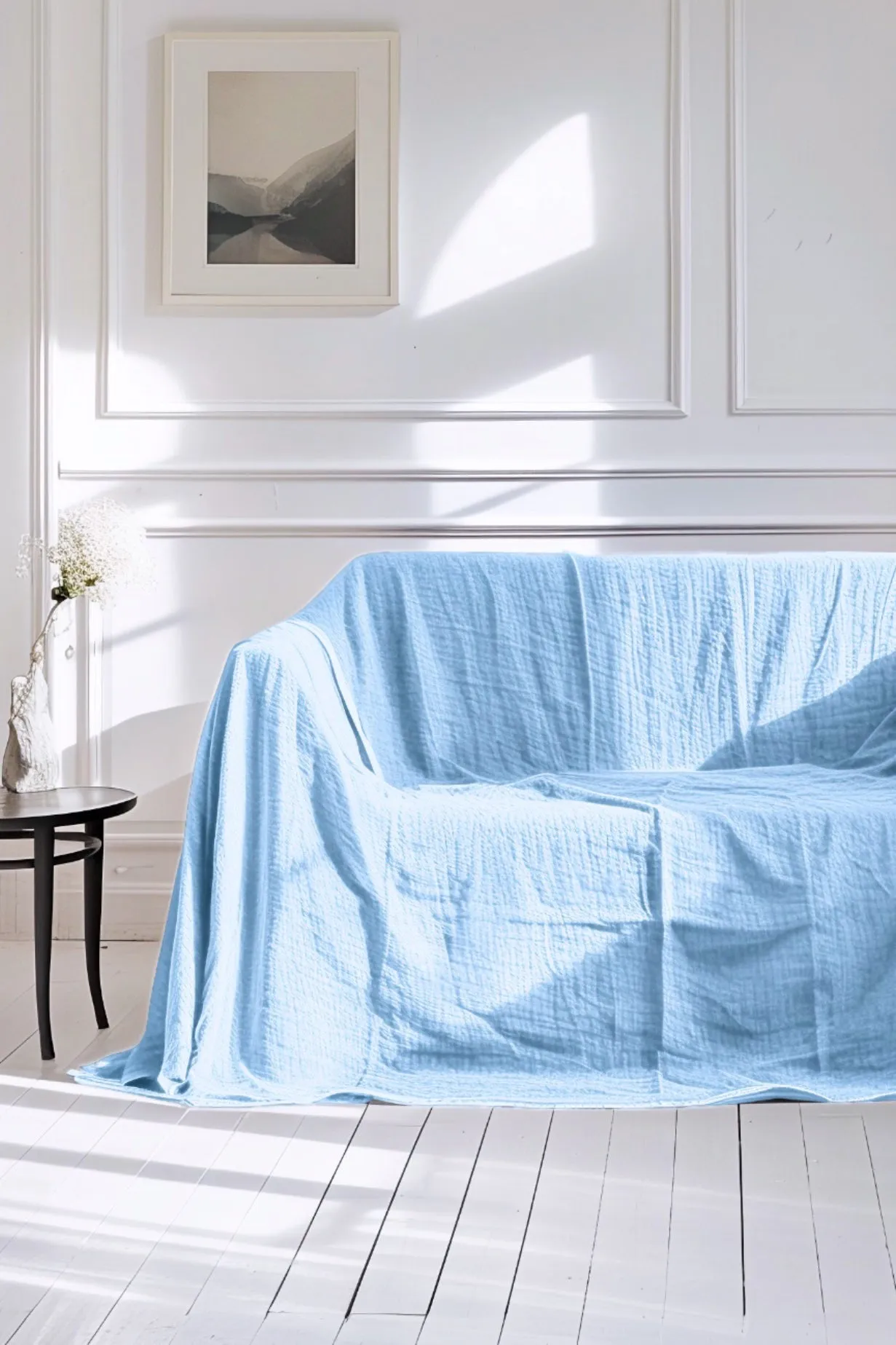 Sofa cover - light blue