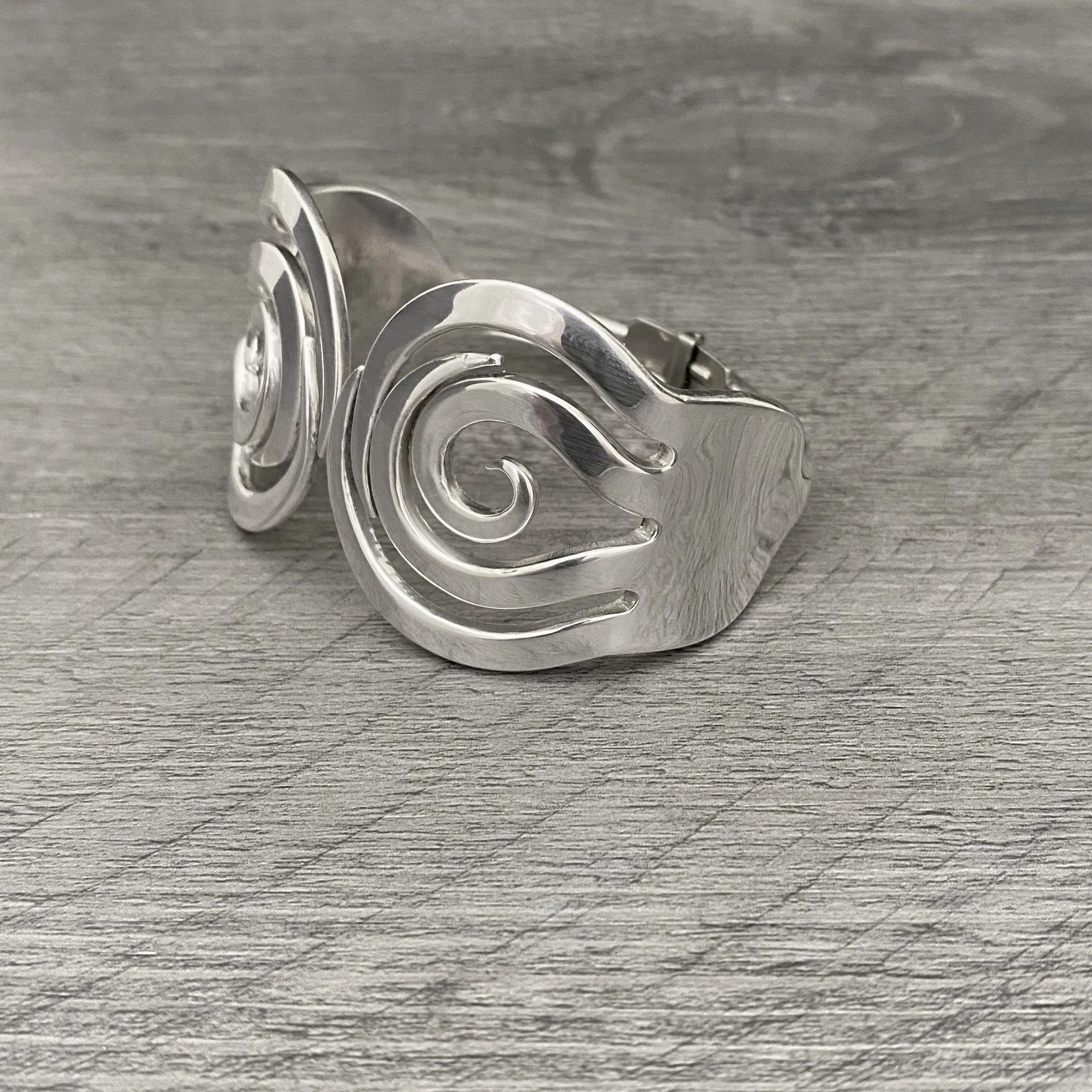 Spiral 2 Double Fork Bracelet