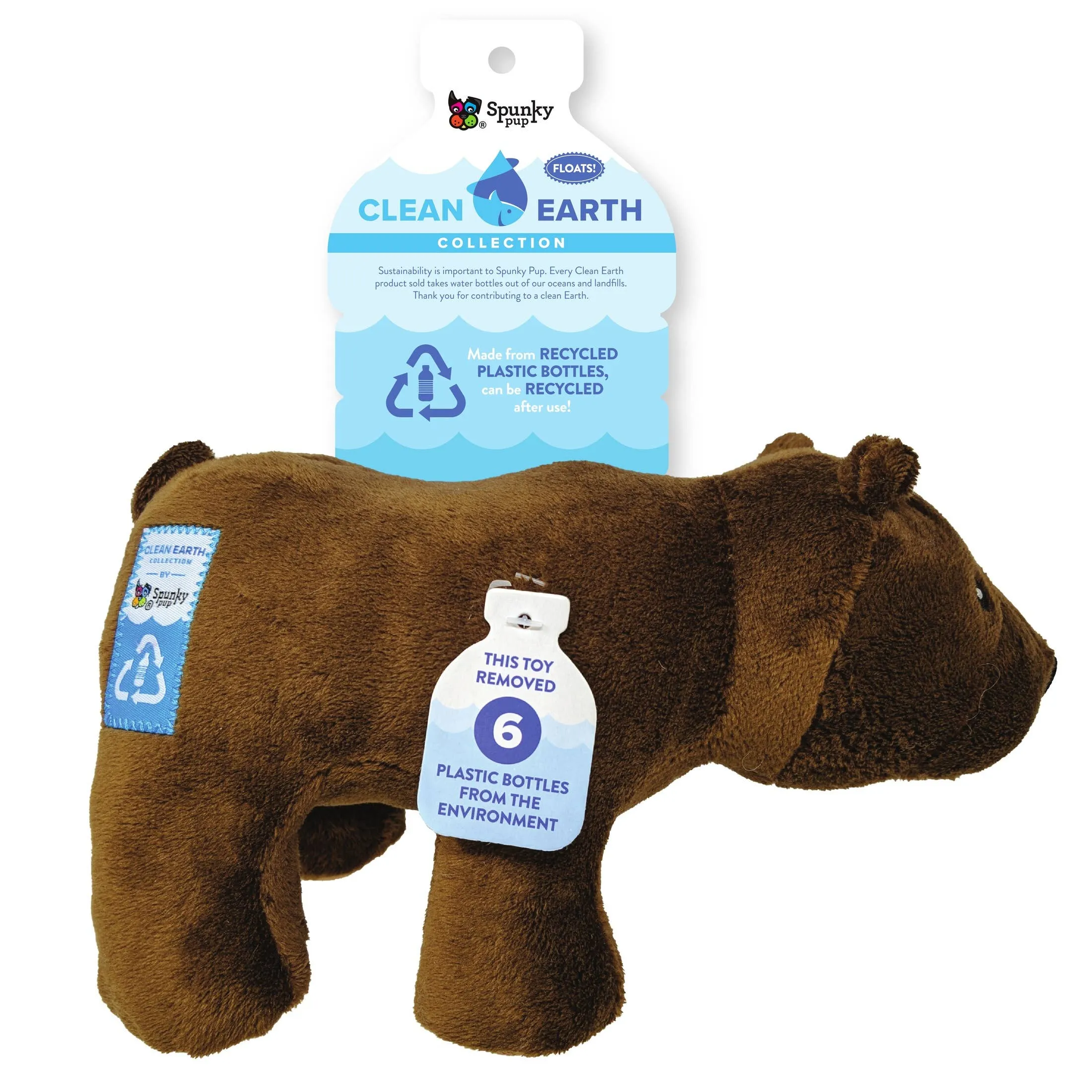 Spunky Pup - Clean Earth Recycled Plush Toys - 100% Sustainable: Small / Manatee