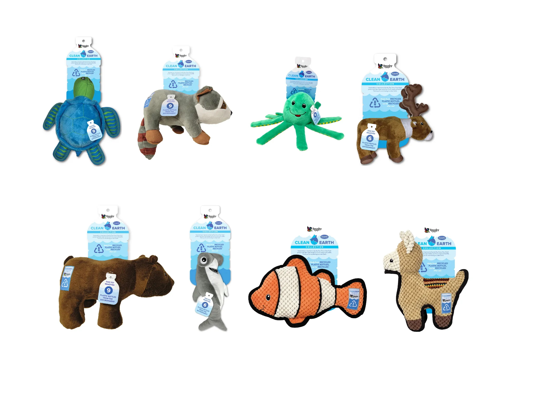 Spunky Pup - Clean Earth Recycled Plush Toys - 100% Sustainable: Small / Manatee