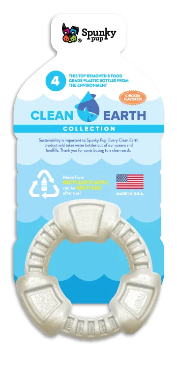 Spunky Pup Dog Toys - Clean Earth Recycled Hard Chews - Made in the USA