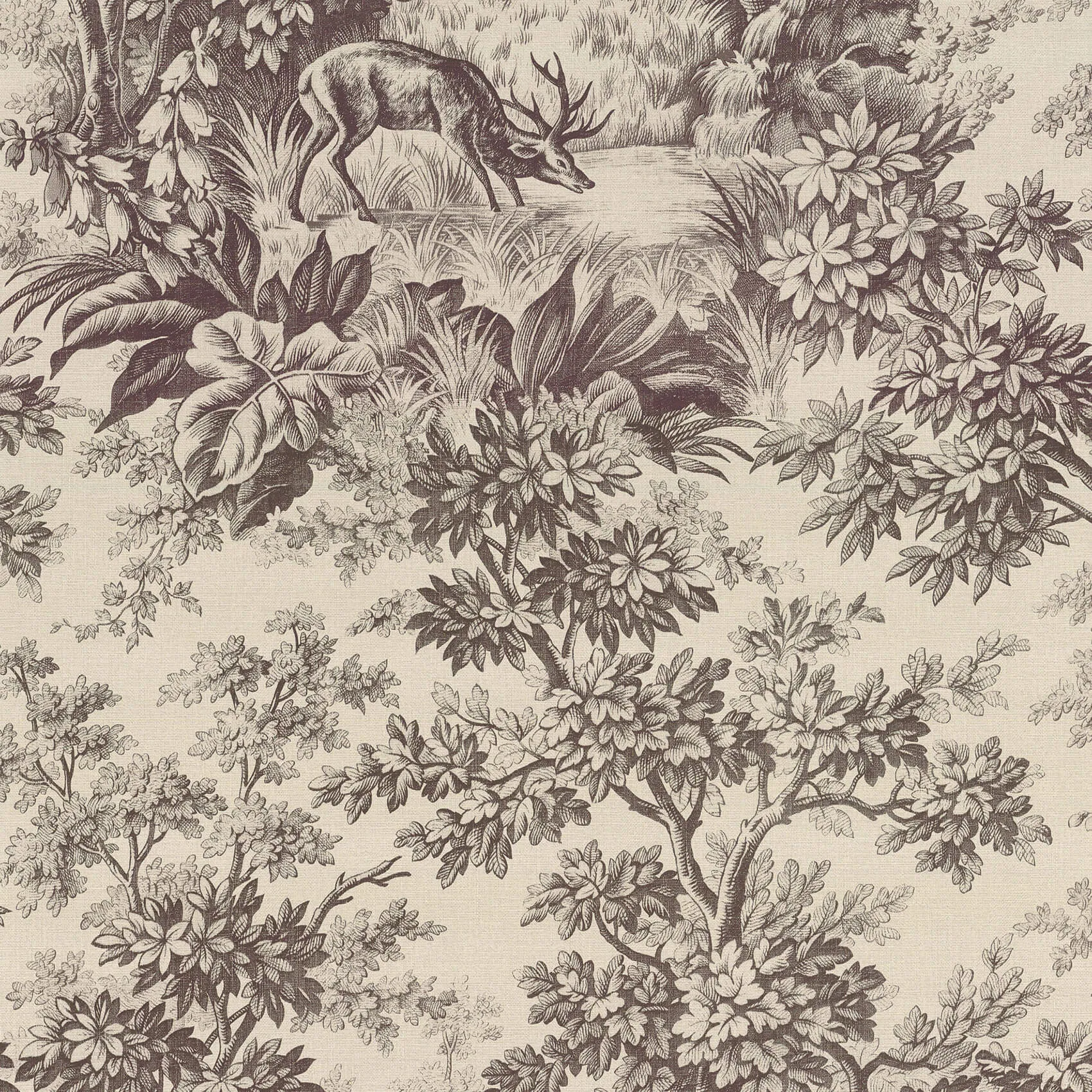 Stag Toile Wallpaper by Little Greene