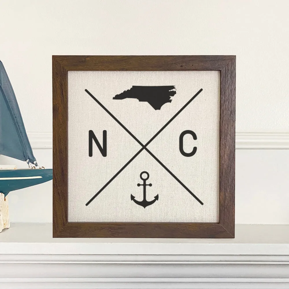 State Abbreviation (Anchor) - Framed Sign